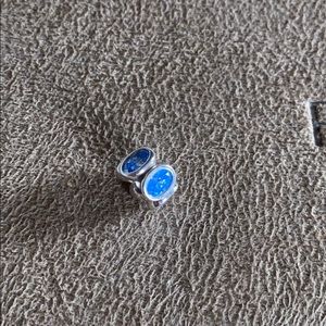 Pandora Blue Oval light Charm